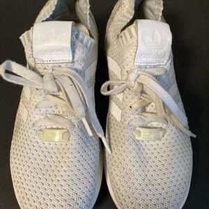 Adidas Men's ZX Flux Primeknit Sneaker White, 6.5, fair